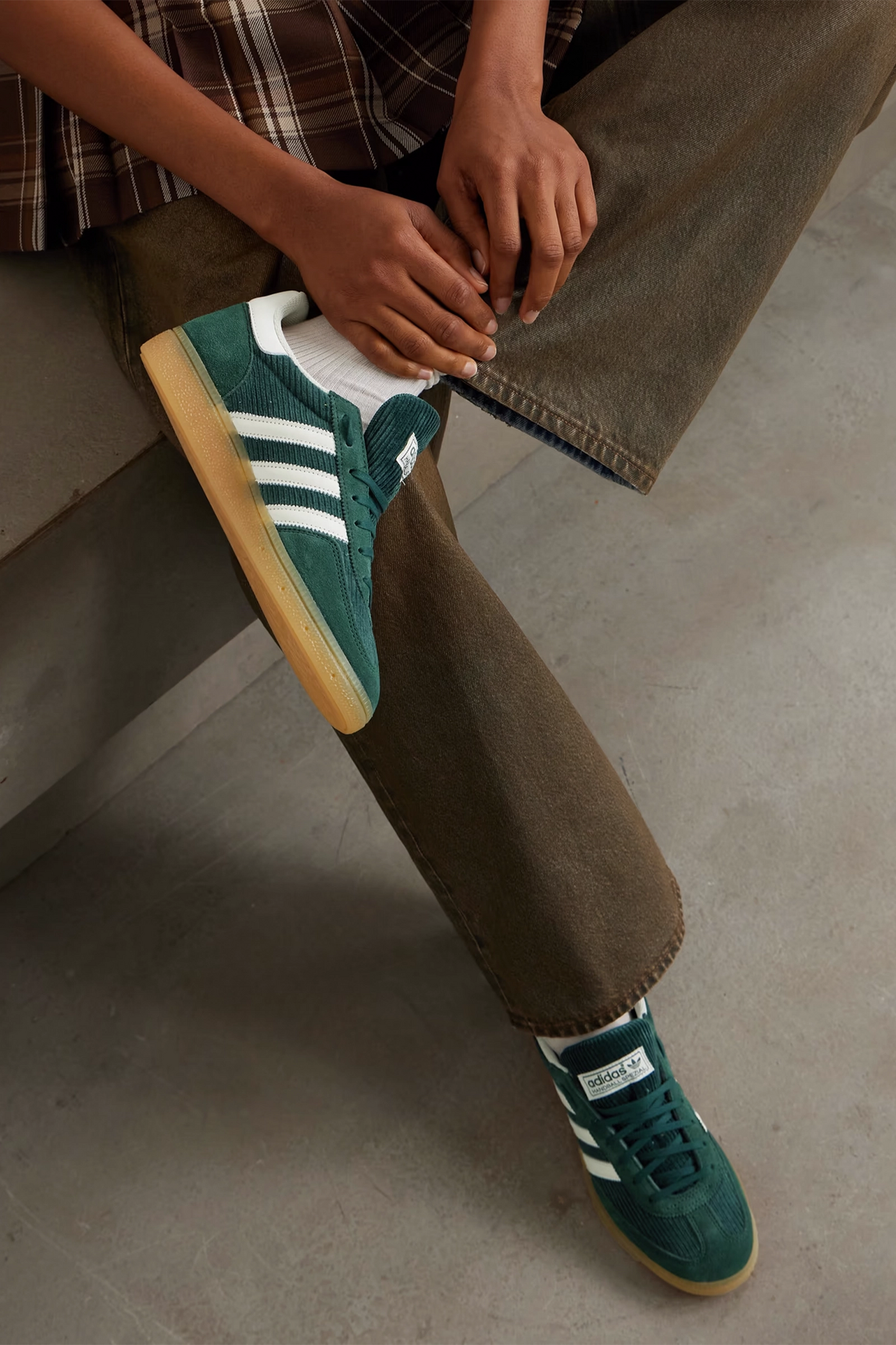 Gazelle Trainers Mineral Green Offwhite Cream White