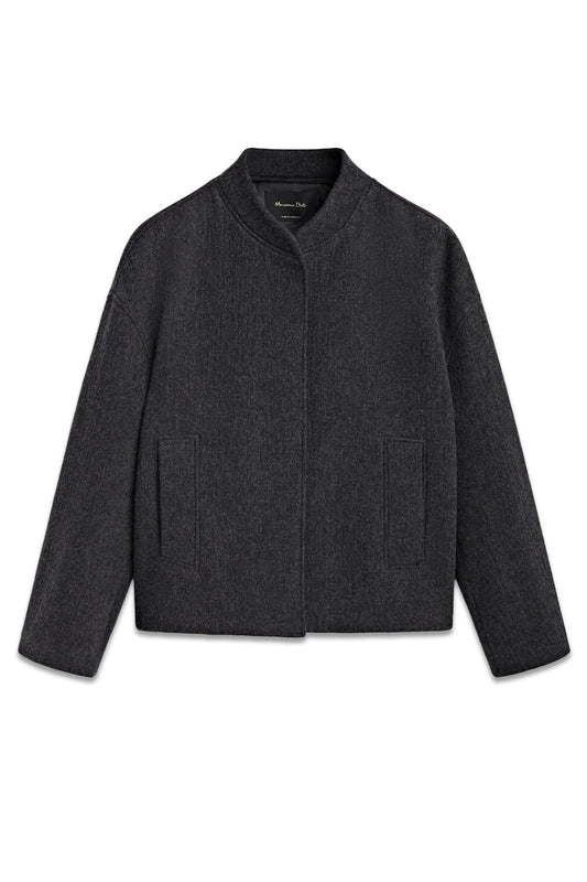 Wool Blend Bomber Jacket
