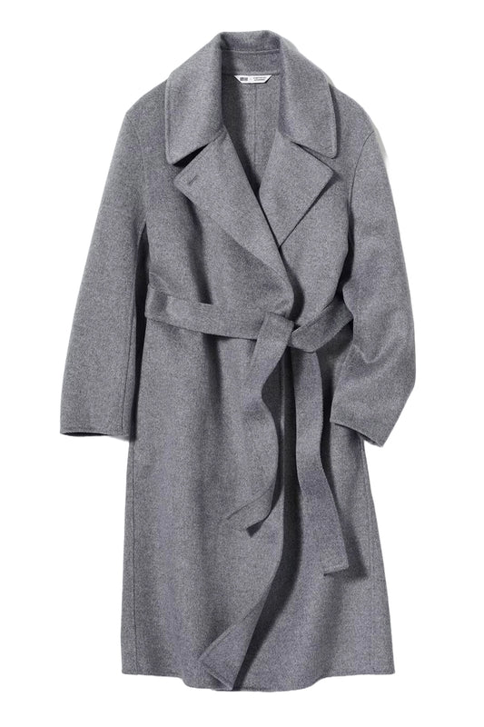 Wool Blend Wrap Coat
