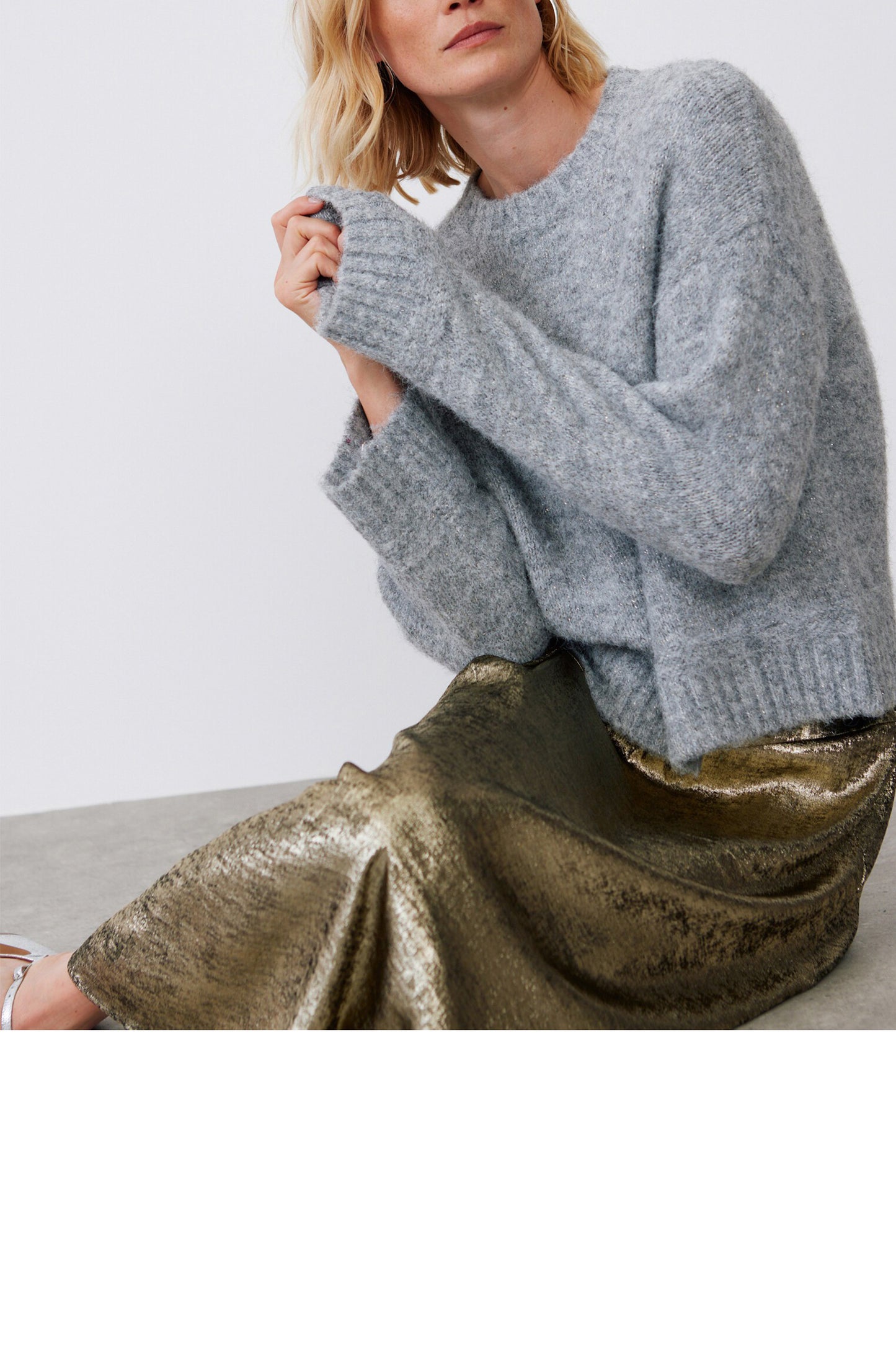Sparkle Grey Knitted Jumper