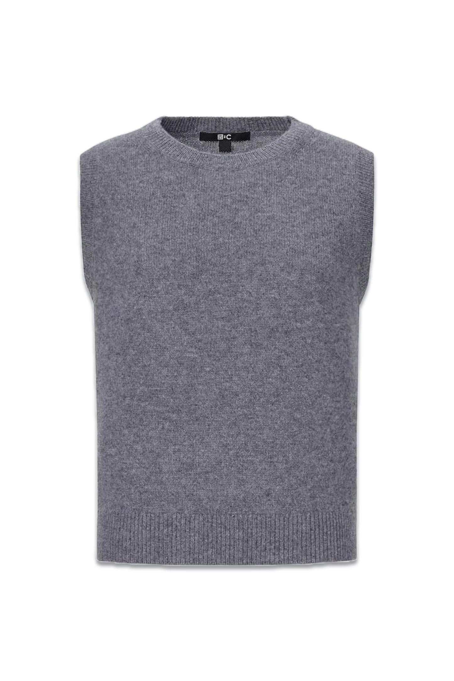 100% Cashmere Crew Neck Cropped Sweater Vest