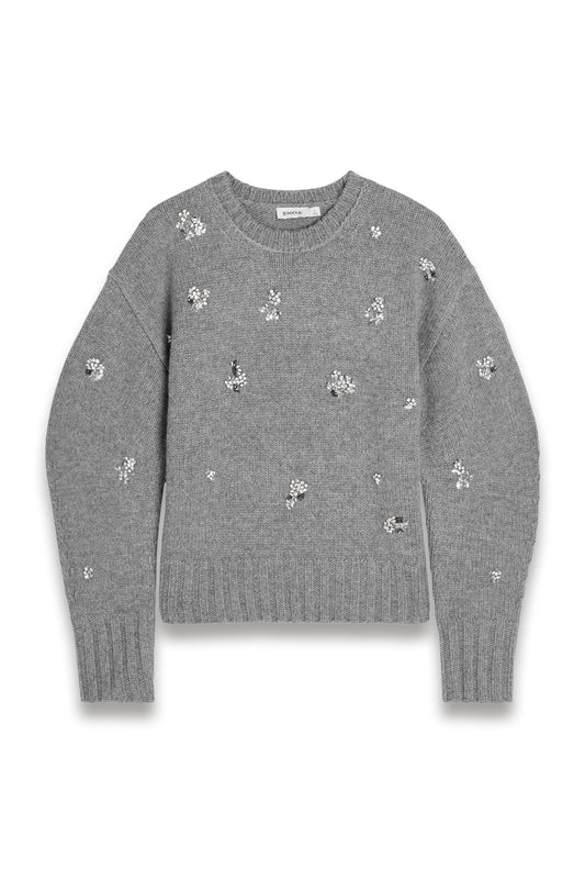 Caroline Embellished Wool and Cashmere-blend Jumper