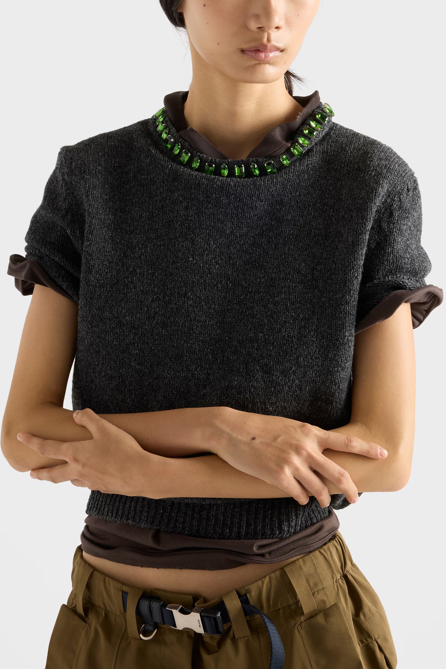 Wool and Cashmere Crew-neck Sweater