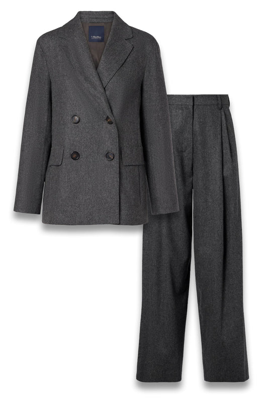 Lena Wool Blazer And High-rise Wool Straight Pants