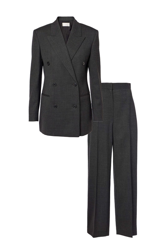Franny wool blazer and Gordon virgin wool wide-leg pants