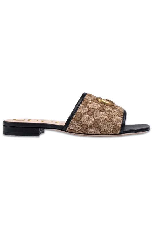 GG Matelassé Canvas Slide Sandal