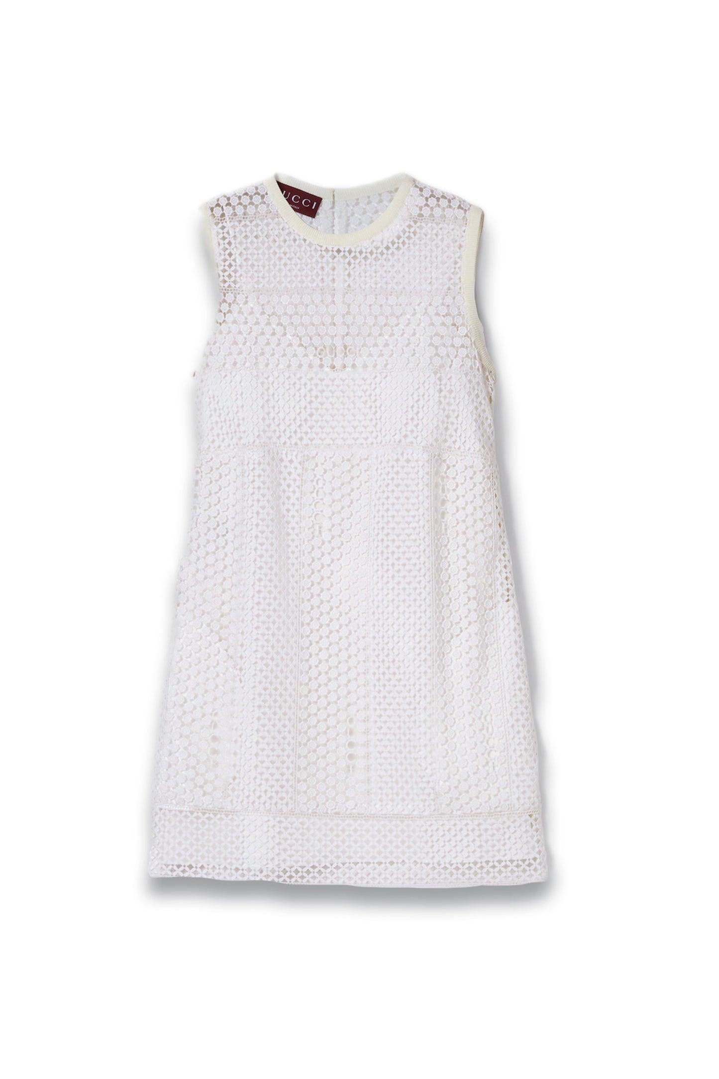 Cotton Macramé Mini Dress