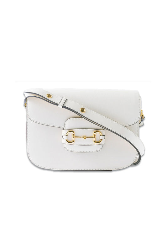 1955 Horsebit Leather Cross-Body Bag In Ivory