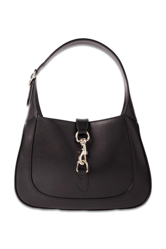 Jackie Black Leather Shoulder Bag