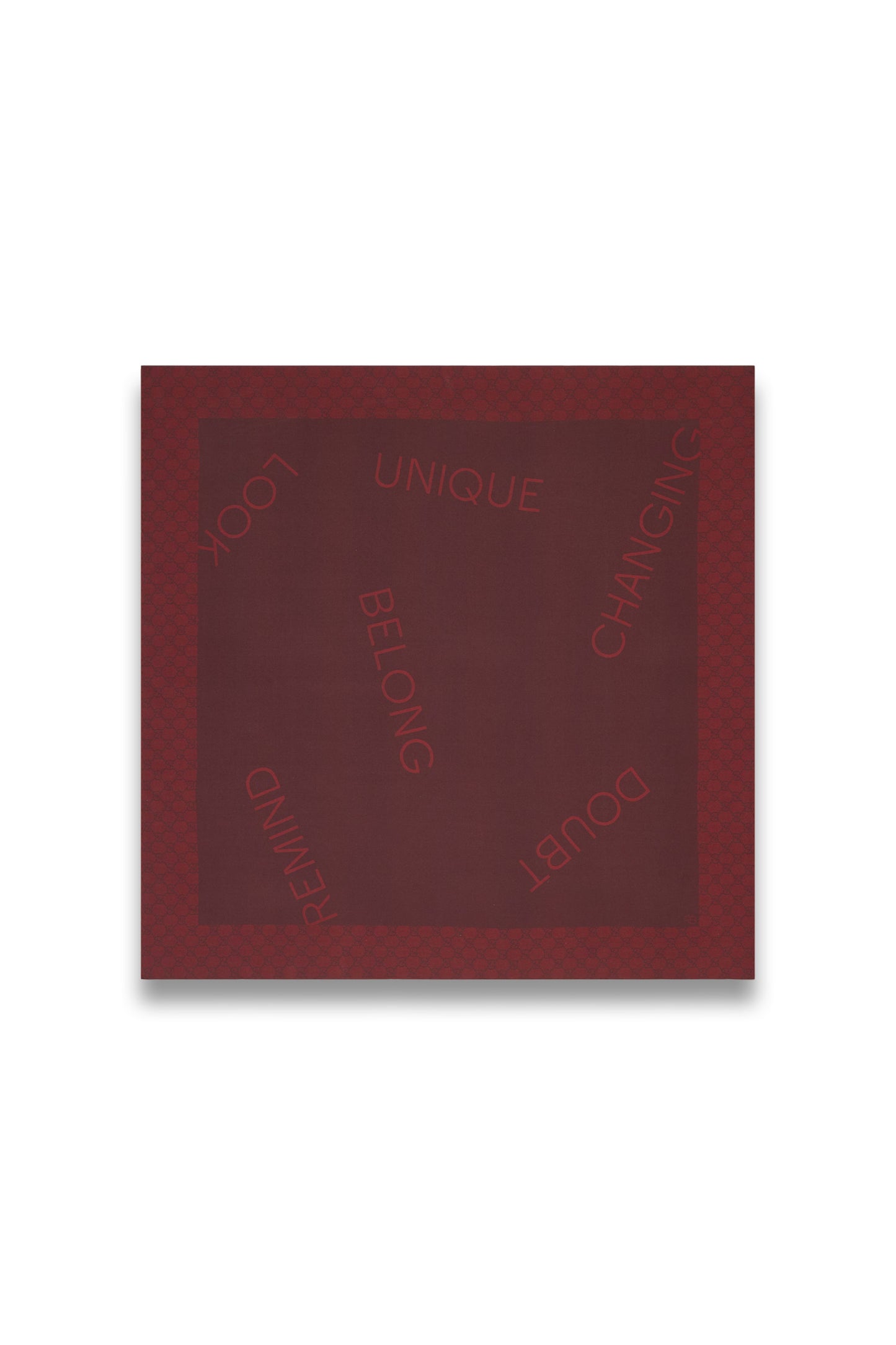 Gucci Burgundy Printed Silk Carré