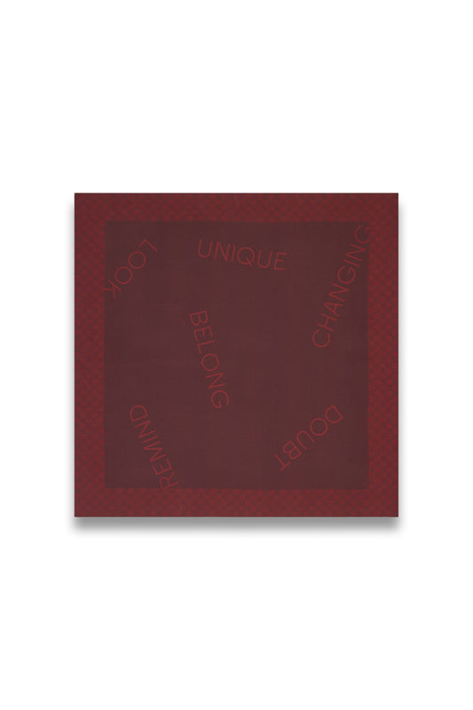 Gucci Burgundy Printed Silk Carré