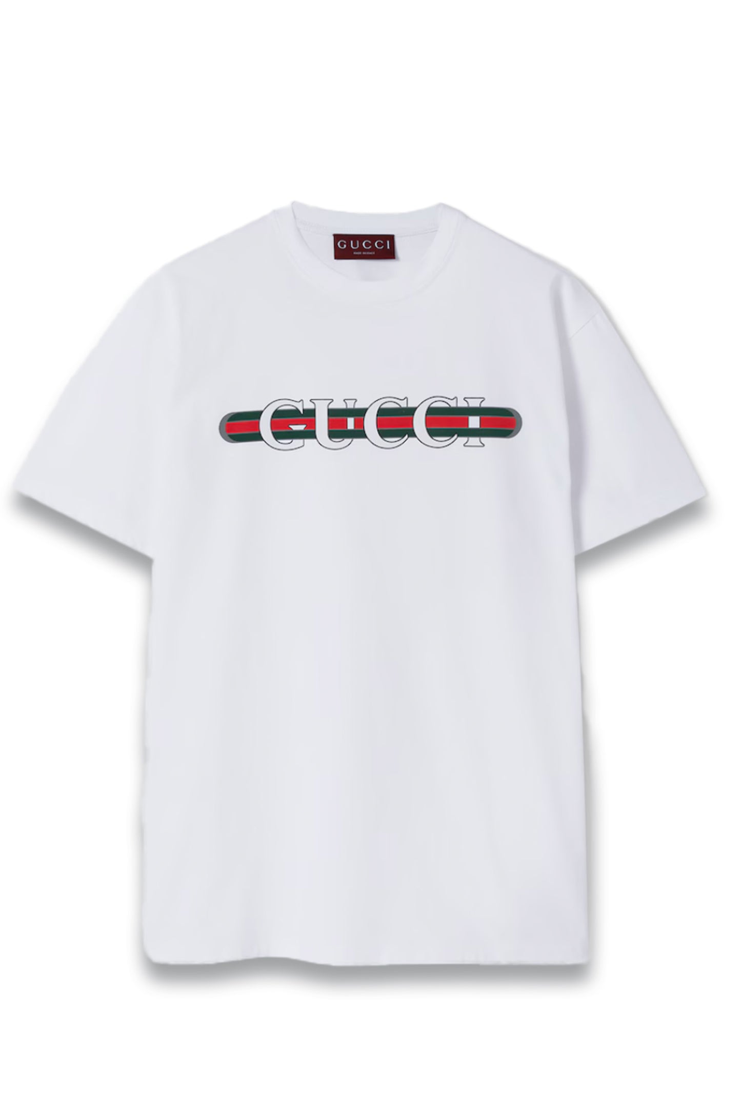 Printed Cotton Jersey T-Shirt In White