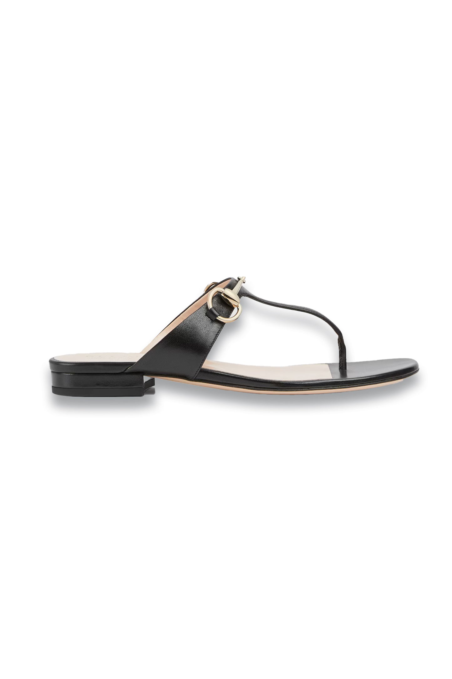 Women's Thong Sandal With Horsebit Black