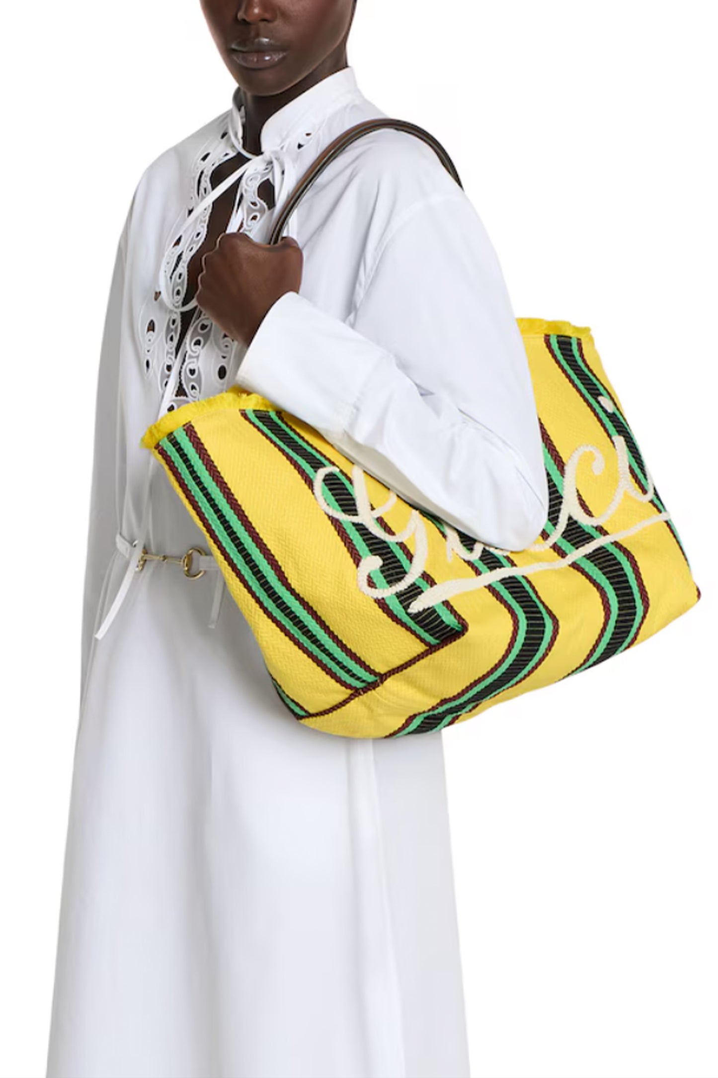 Embroidered Medium Canvas Tote Bag