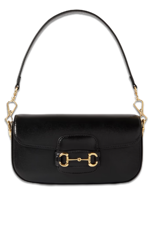 Horsebit 1955 Embellished Textured-Leather Shoulder Bag