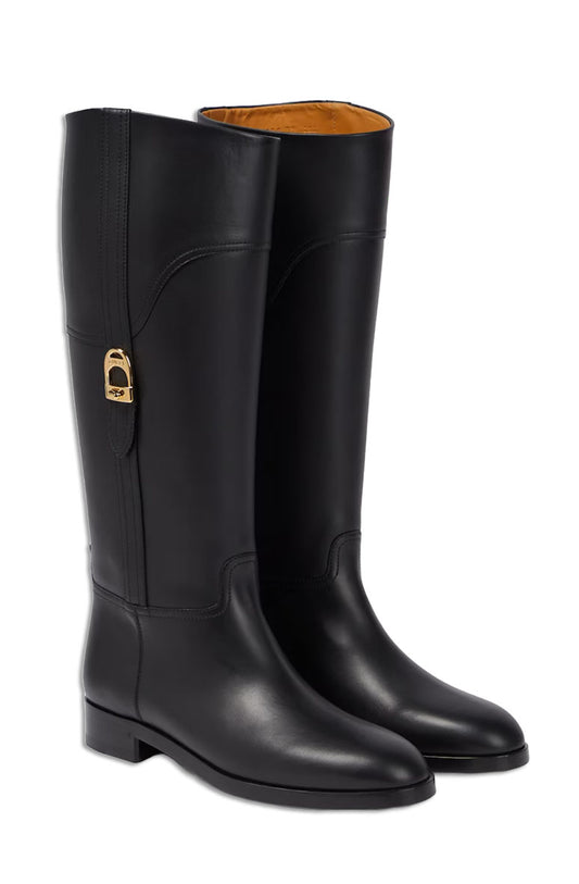 Leather Knee-High Boots