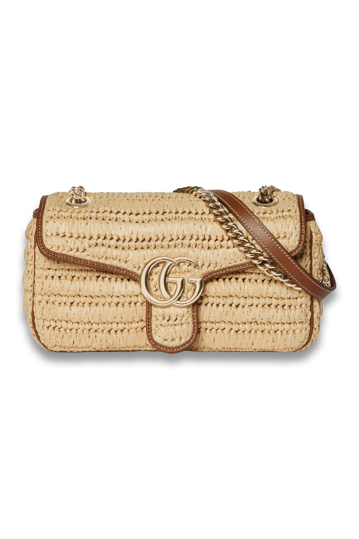GG Marmont Woven Medium Shoulder Bag