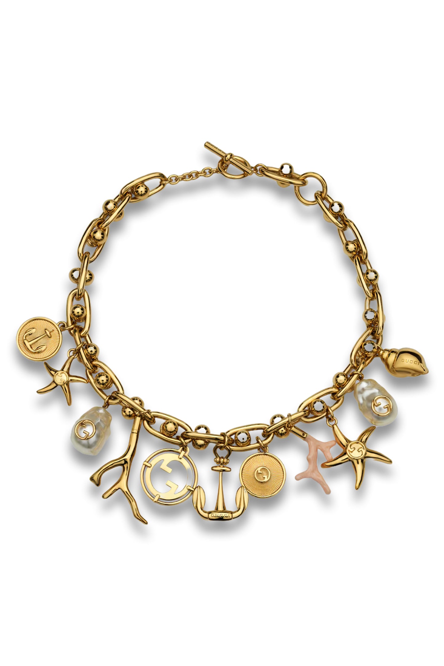Chain Necklace With Gucci Symbols