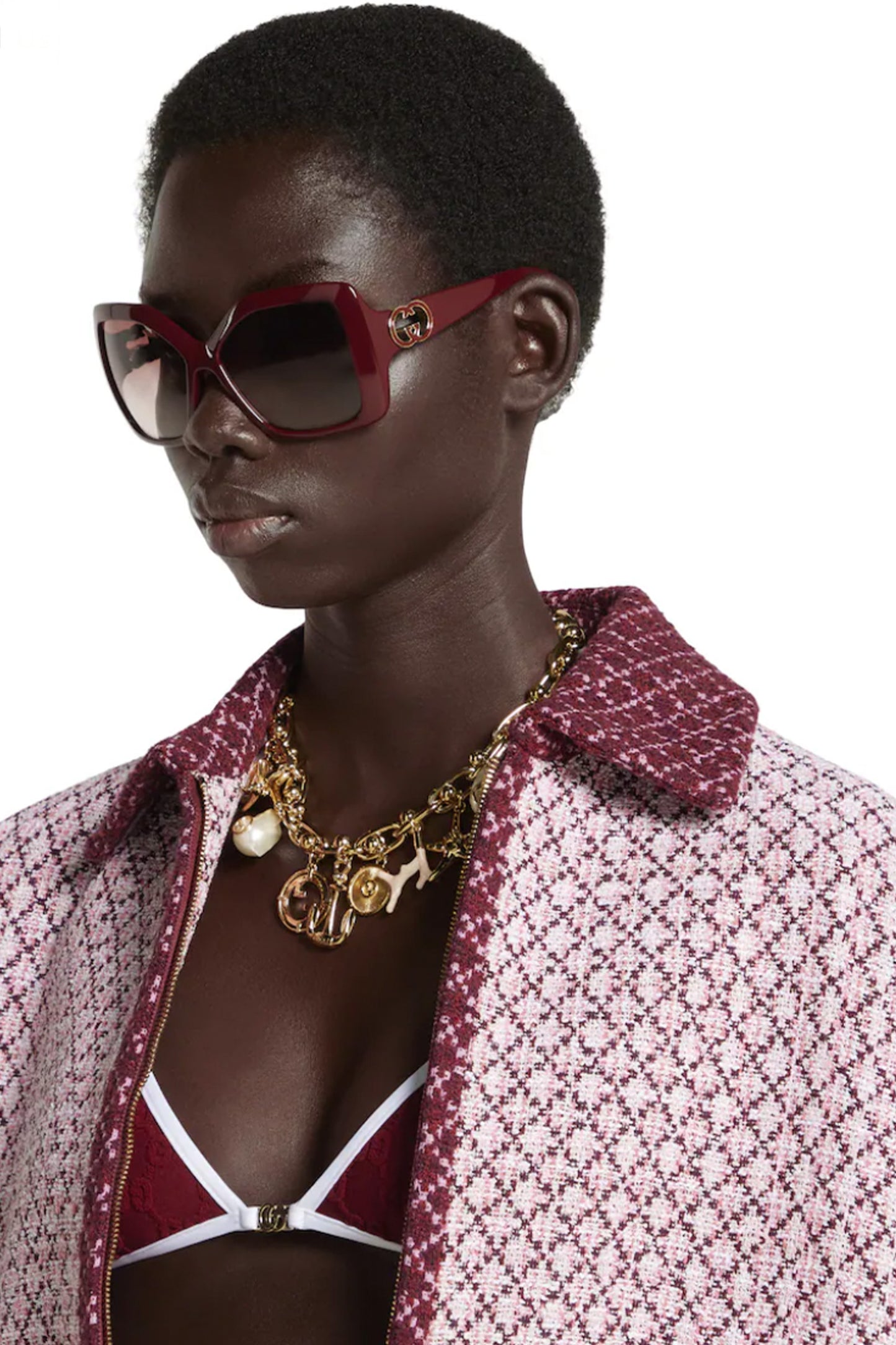 Chain Necklace With Gucci Symbols