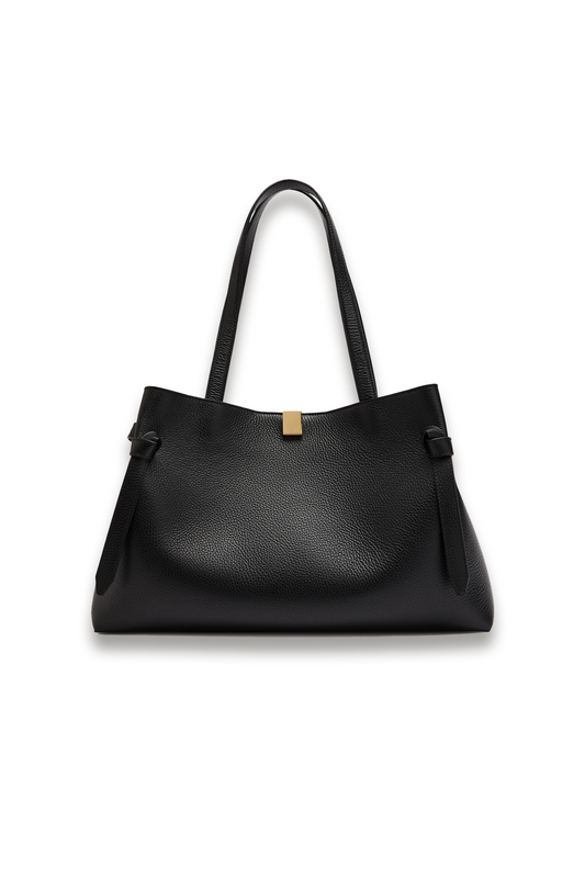 Gyoza Grained-leather Tote Bag