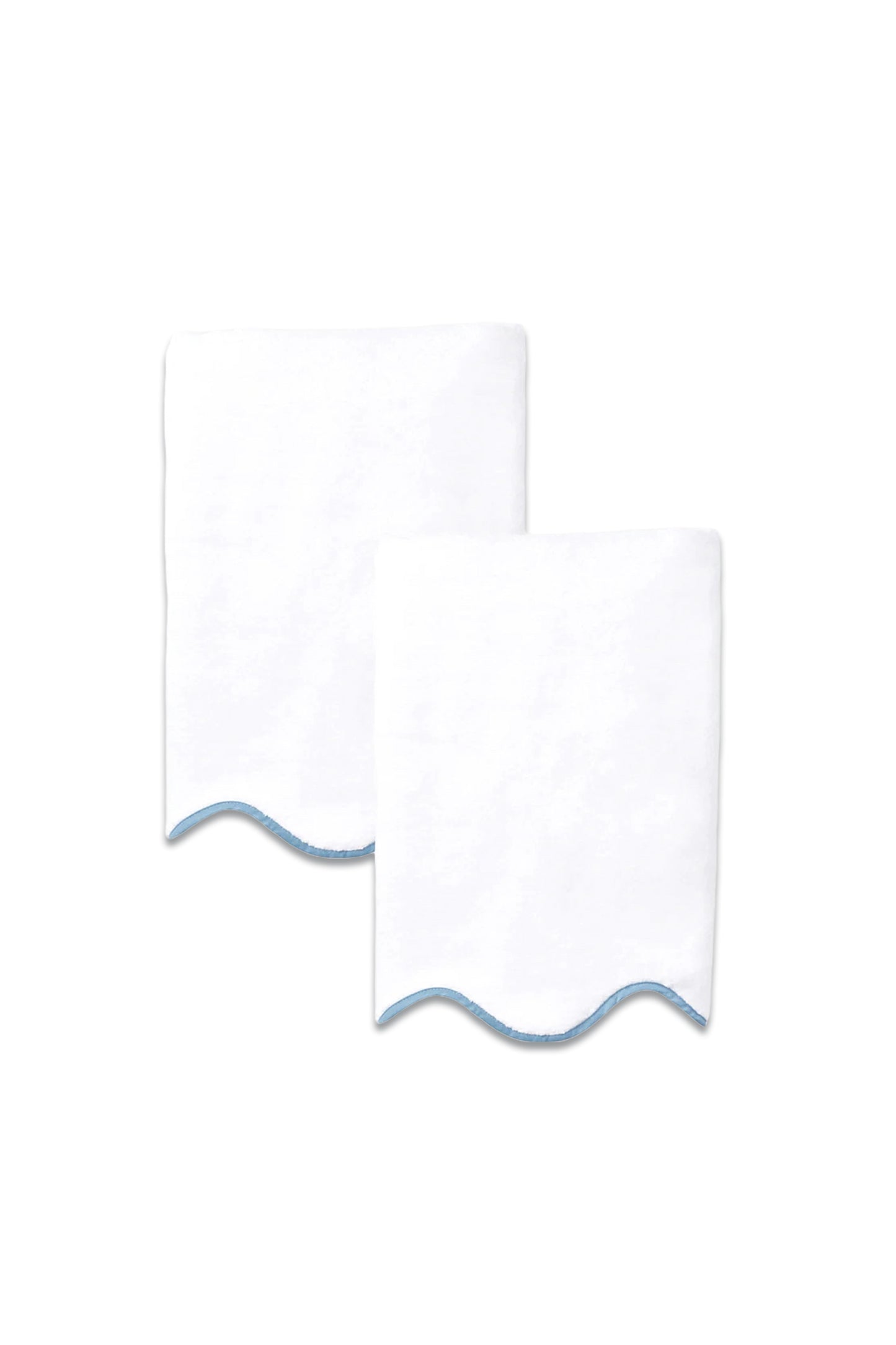 Pair Of Amelia Scalloped Hand Towels