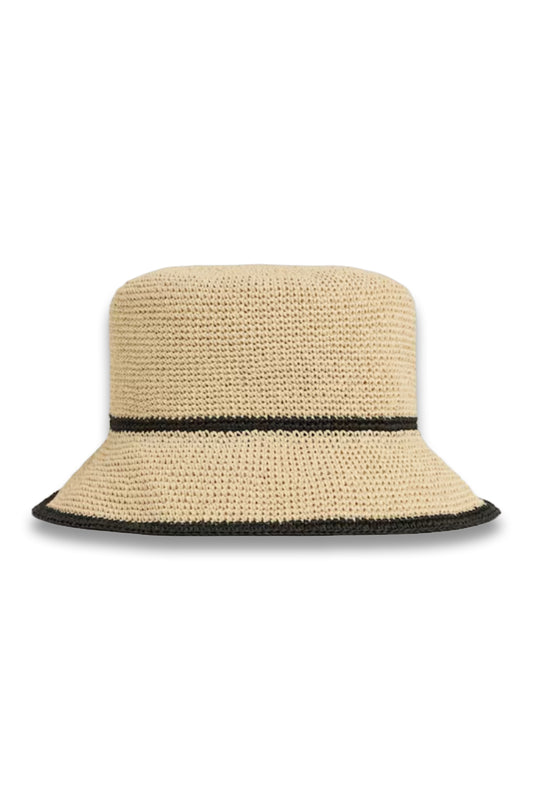 Edith Tipped Straw Bucket Hat