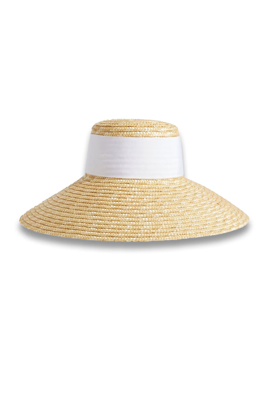 Mirabel Grosgrain-Trimmed Straw Sunhat