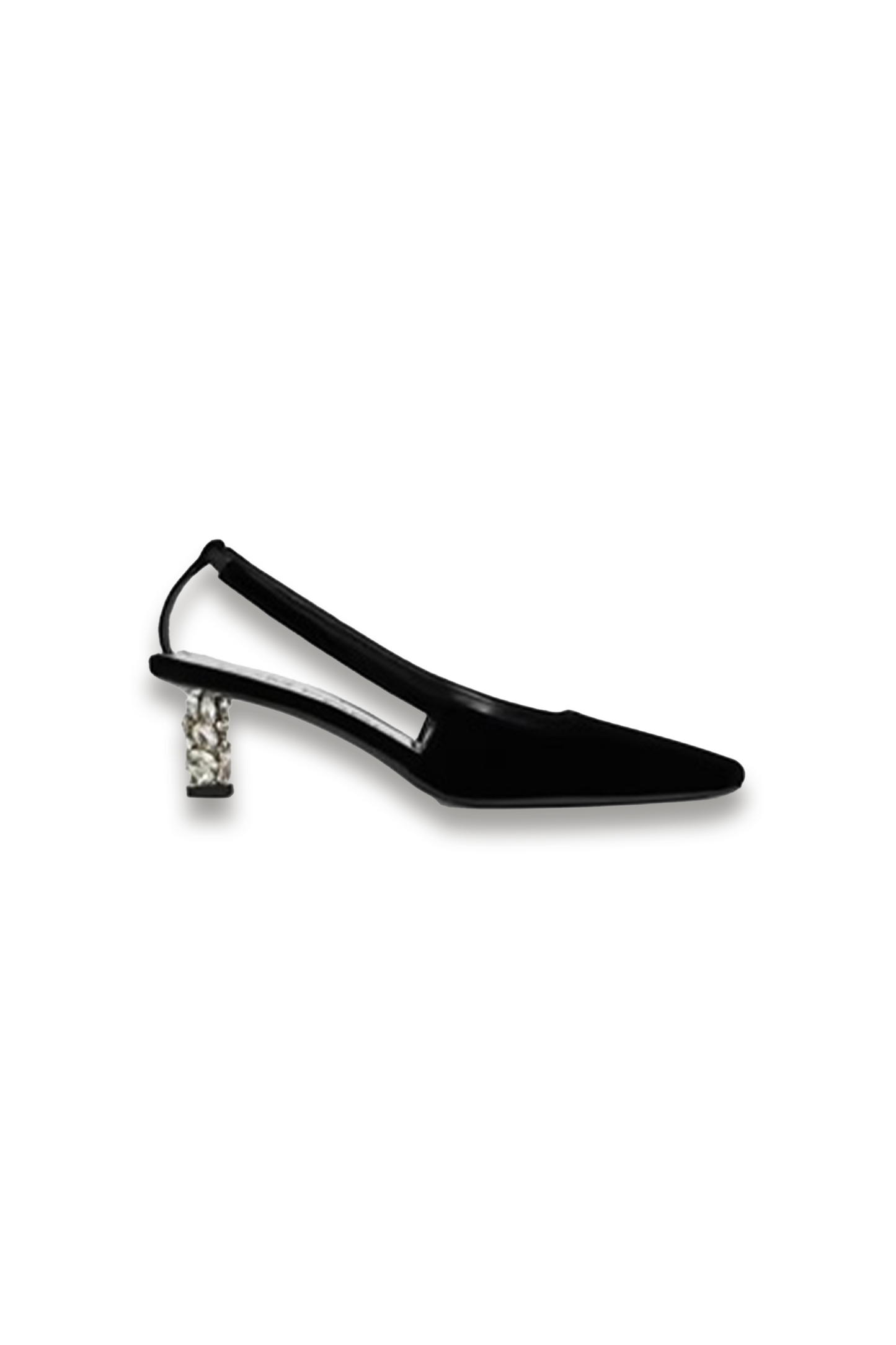 Crystal-embellished velvet slingback Pumps