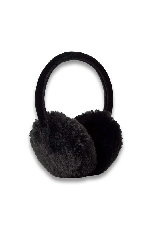 Faux Fur Earmuffs, Black