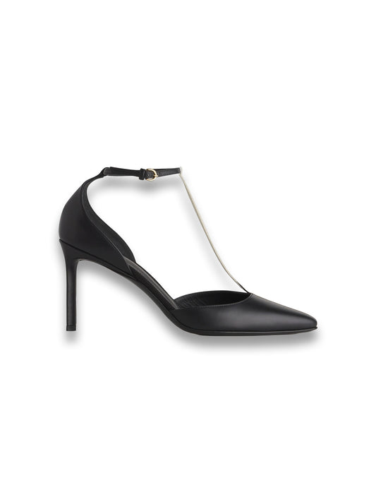 T-Strap D'orsay Heel in Leather