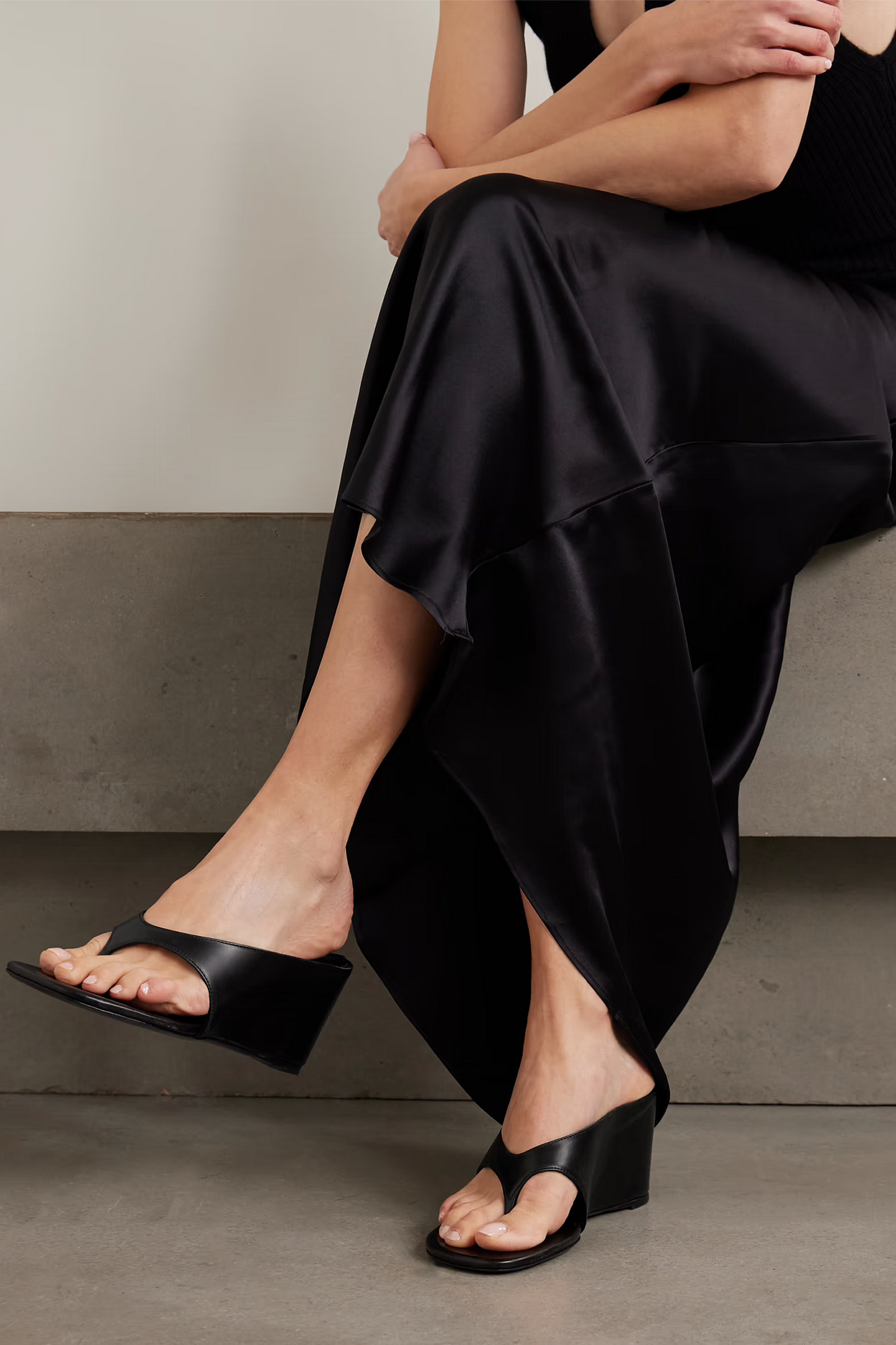 Yaga Leather Wedge Sandals