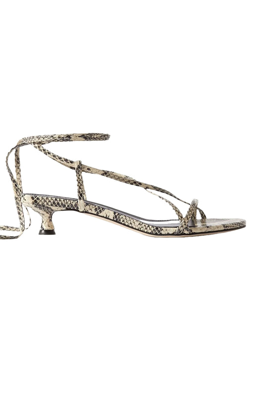 Paige Snake-effect Leather Sandals