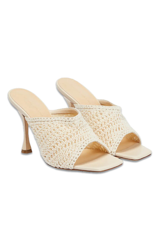 Crochet And Leather Mules