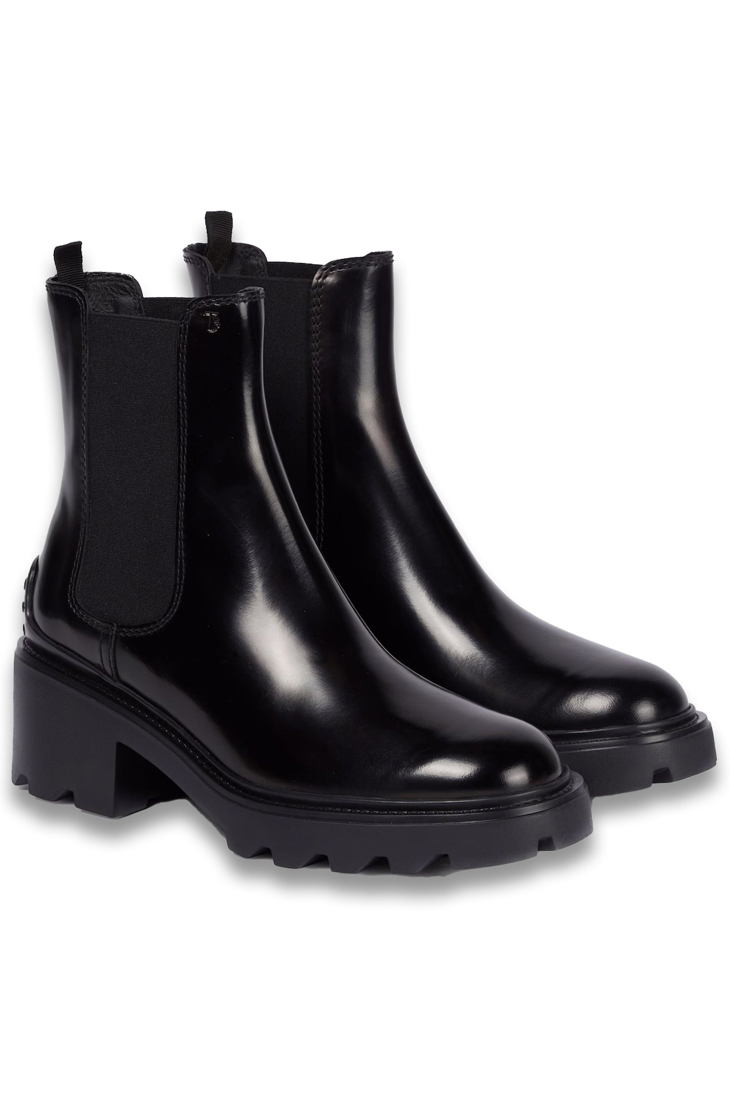 Patent leather Chelsea boots