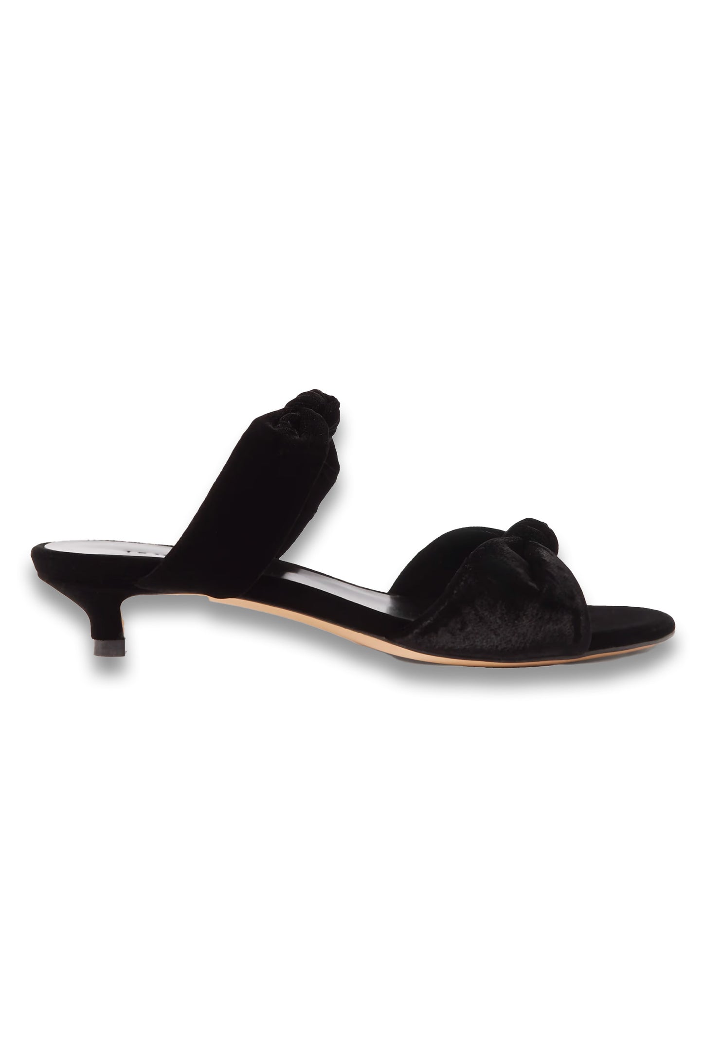 Black Knot Velvet Mules