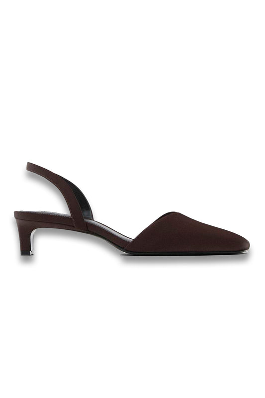 Heeled satin shoes