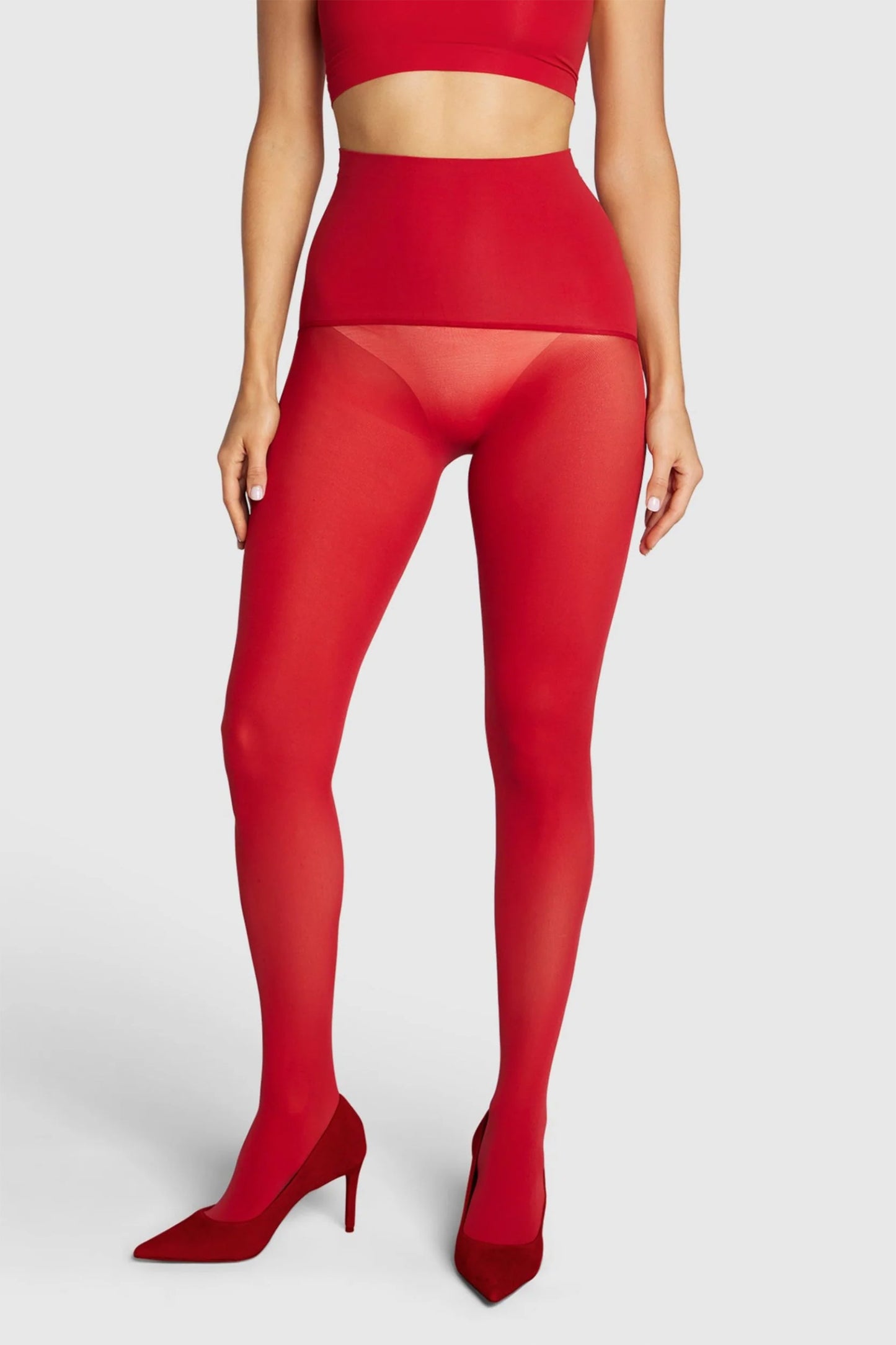 The Sixty Opaque Tights Cardinal Red