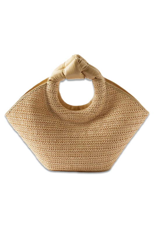 Castell Leather And Raffia Tote Bag
