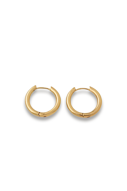 Hero Charm Midi Hoop Earrings