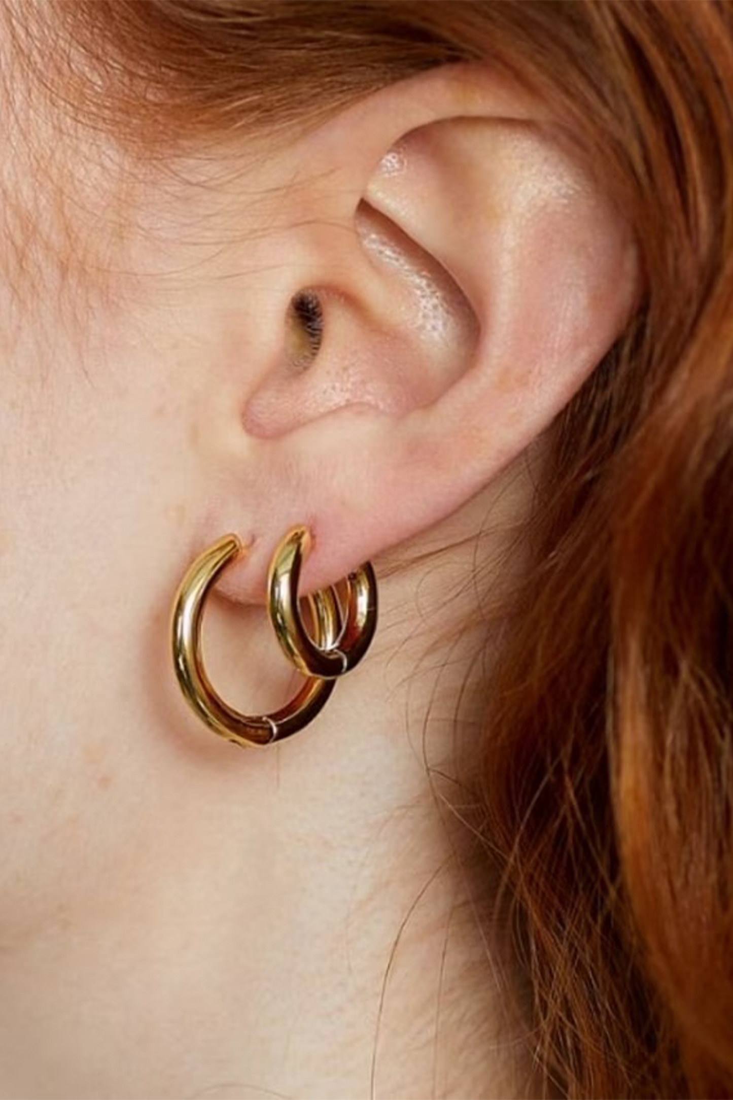 Hero Charm Midi Hoop Earrings