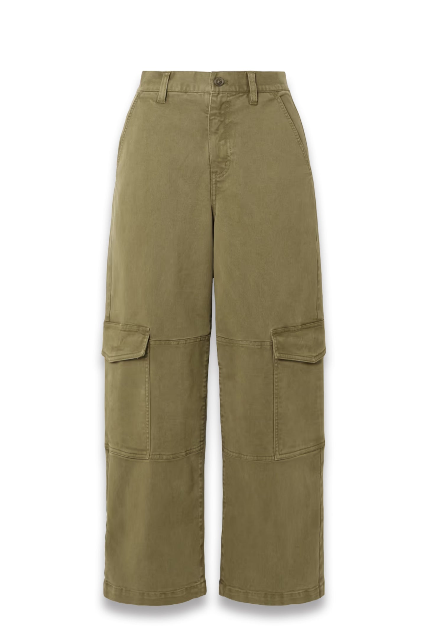 The Station Cropped Twill Straight-Leg Cargo Pants