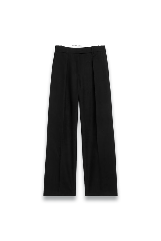 High-Waisted Pleated Trousers