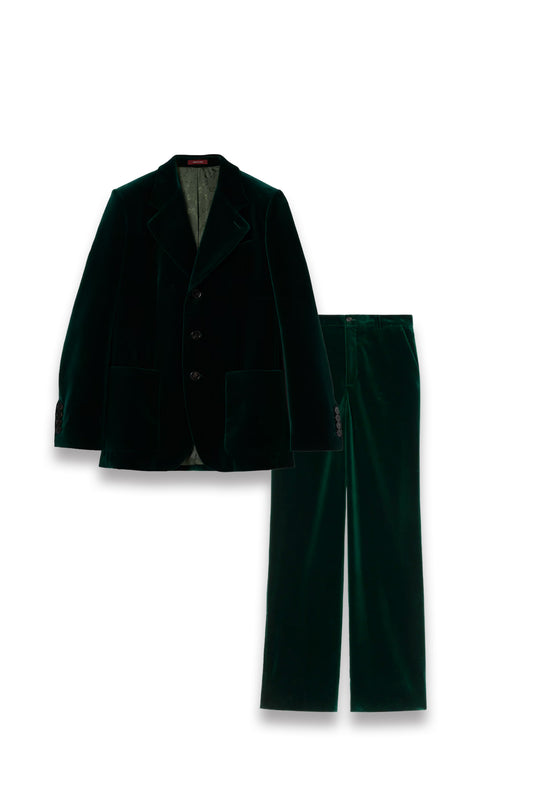 Stretch Cotton Velvet Suit
