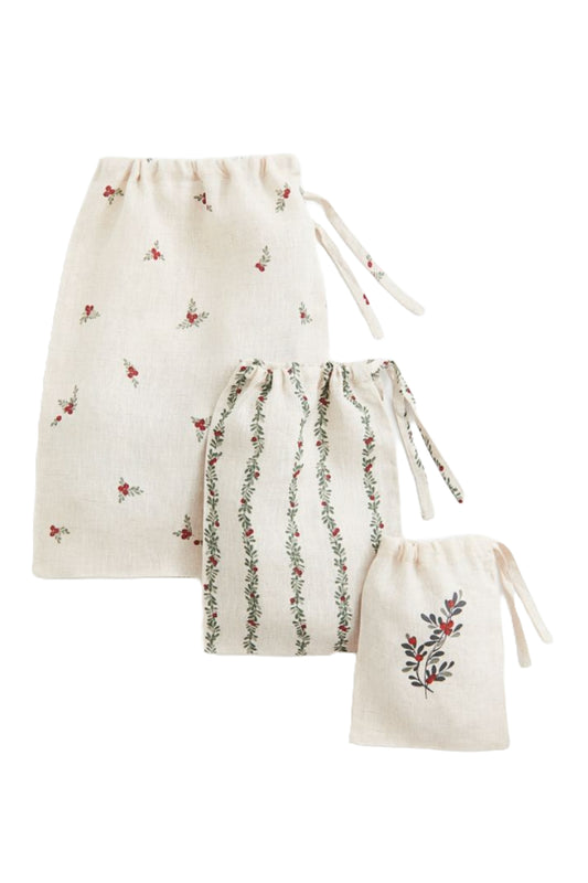 3-pack Linen Gift Bags