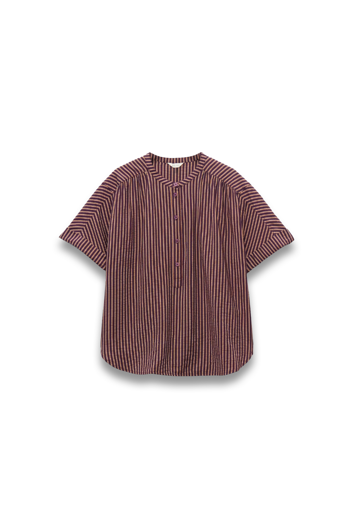Debbie Air Flow Blouse, Burgundy Stripe Red