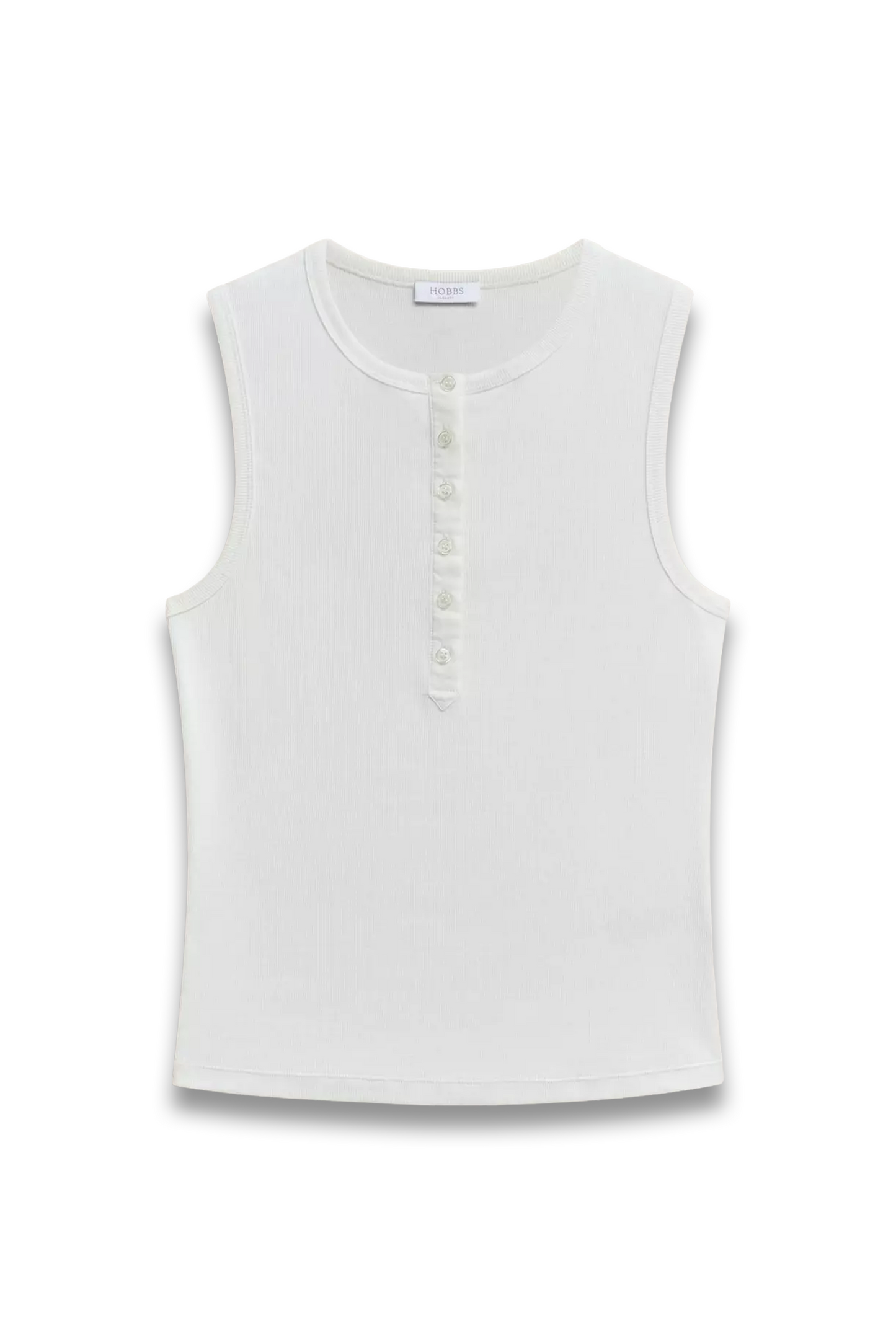 Gaia Ribbed Buttoned Vest Top