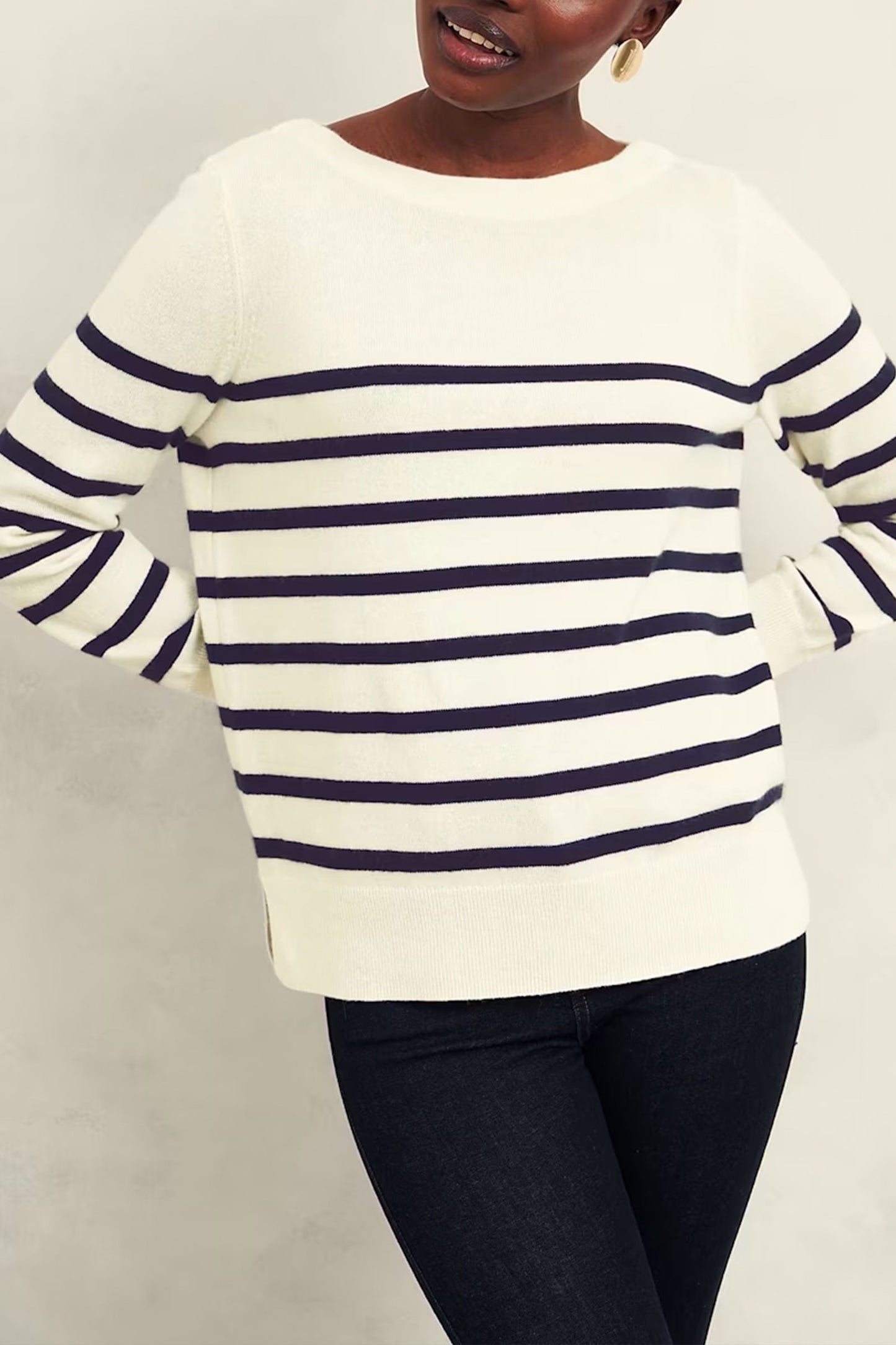 Larina Cashmere Stripe Jumper