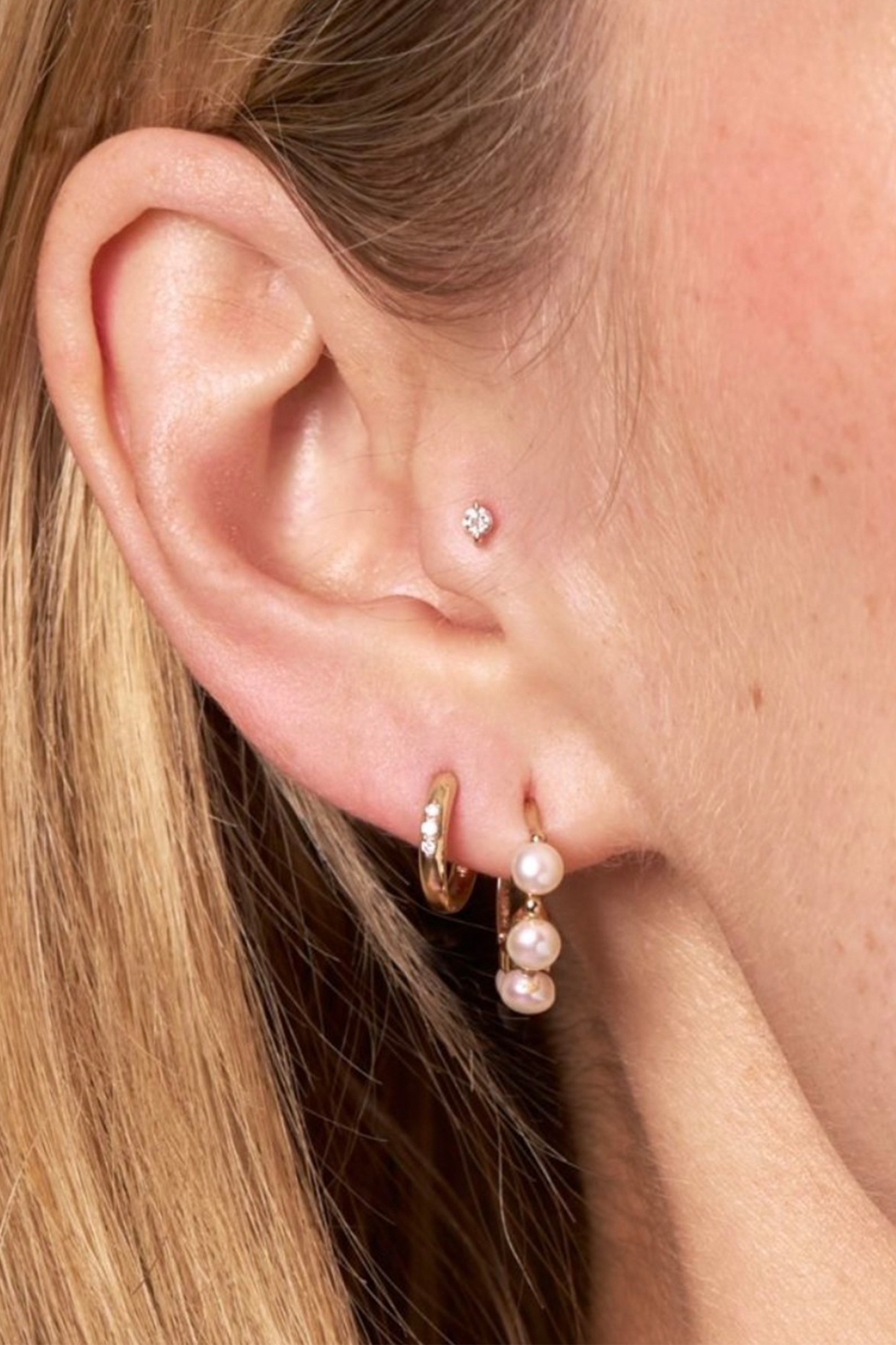 Shuga Pearl Huggie Hoops