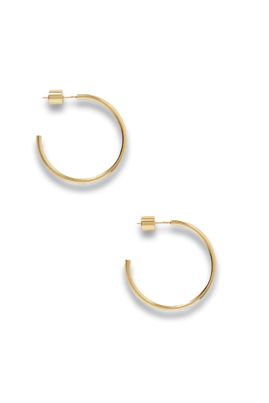 Mini Thread Gold-Plated Hoop Earrings