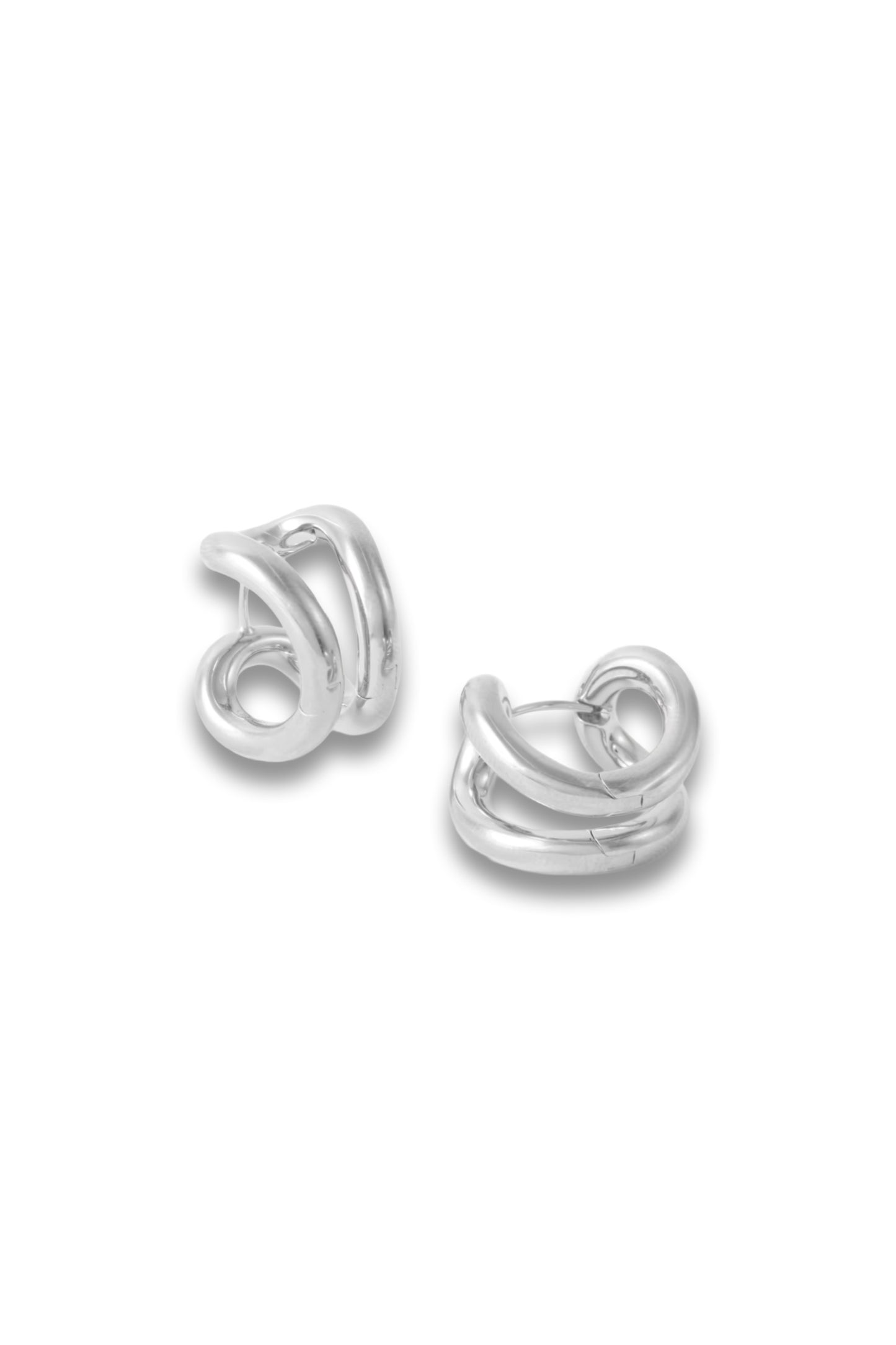 The Steffie Silver Hoop Earrings
